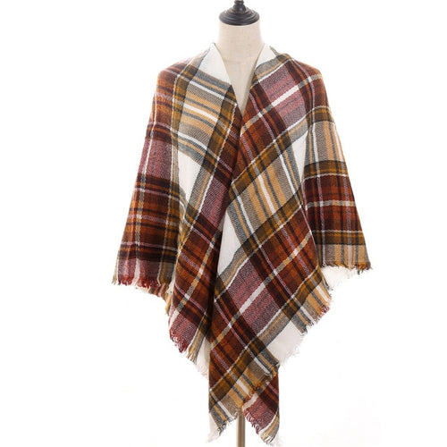 Load image into Gallery viewer, Fashion Winter Knitted Scarf Plaid Printed Bandana Shawl #2705-unisex-wanahavit-FB-35-wanahavit
