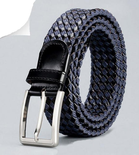 High Quality Designer Woven Belts-men-wanahavit-LU369 Blue-105CM-wanahavit
