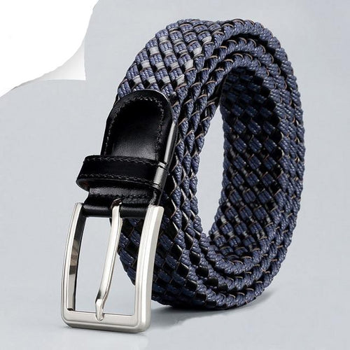 Load image into Gallery viewer, High Quality Designer Woven Belts-men-wanahavit-LU369 Blue-105CM-wanahavit
