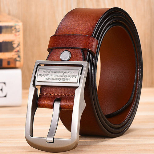Load image into Gallery viewer, Genuine Leather Luxury Designer Belts-men-wanahavit-TM401 Light Coffee-100cm-wanahavit
