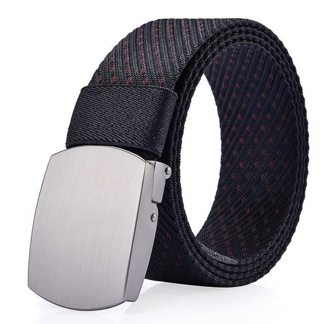 Canvas Tactical Nylon Fashion Belt-men-wanahavit-CM05 Black-100cm-wanahavit