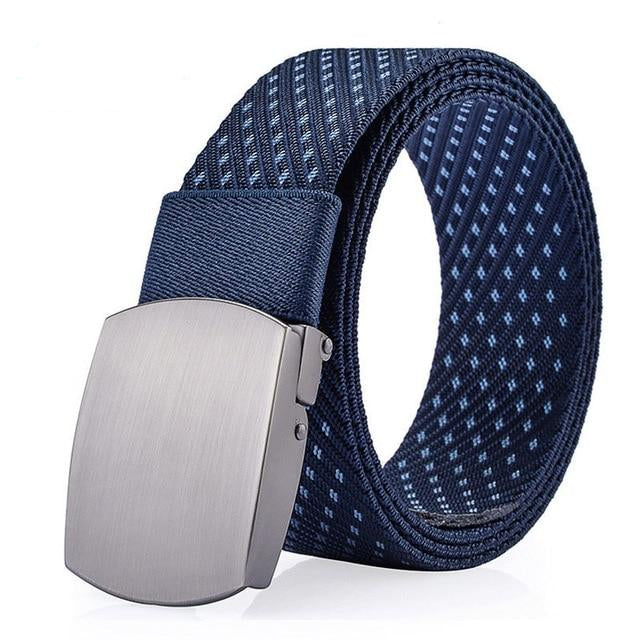 Canvas Tactical Nylon Fashion Belt-men-wanahavit-CM05 Blue-100cm-wanahavit