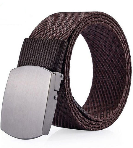 Canvas Tactical Nylon Fashion Belt-men-wanahavit-CM05 Coffee-100cm-wanahavit