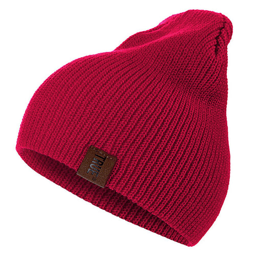 Load image into Gallery viewer, True PU Letter Casual Warm Knitted Winter Beanie-unisex-wanahavit-Red-54cm-60cm-wanahavit
