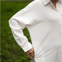 S-2XL Spring Casual Patchwork Cotton Collar Loose Long Sleeve Long Shirt Dress