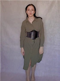 S-2XL Spring Casual Patchwork Cotton Collar Loose Long Sleeve Long Shirt Dress