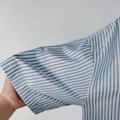 Load image into Gallery viewer, S-2XL Spring Casual Patchwork Cotton Collar Loose Long Sleeve Long Shirt Dress
