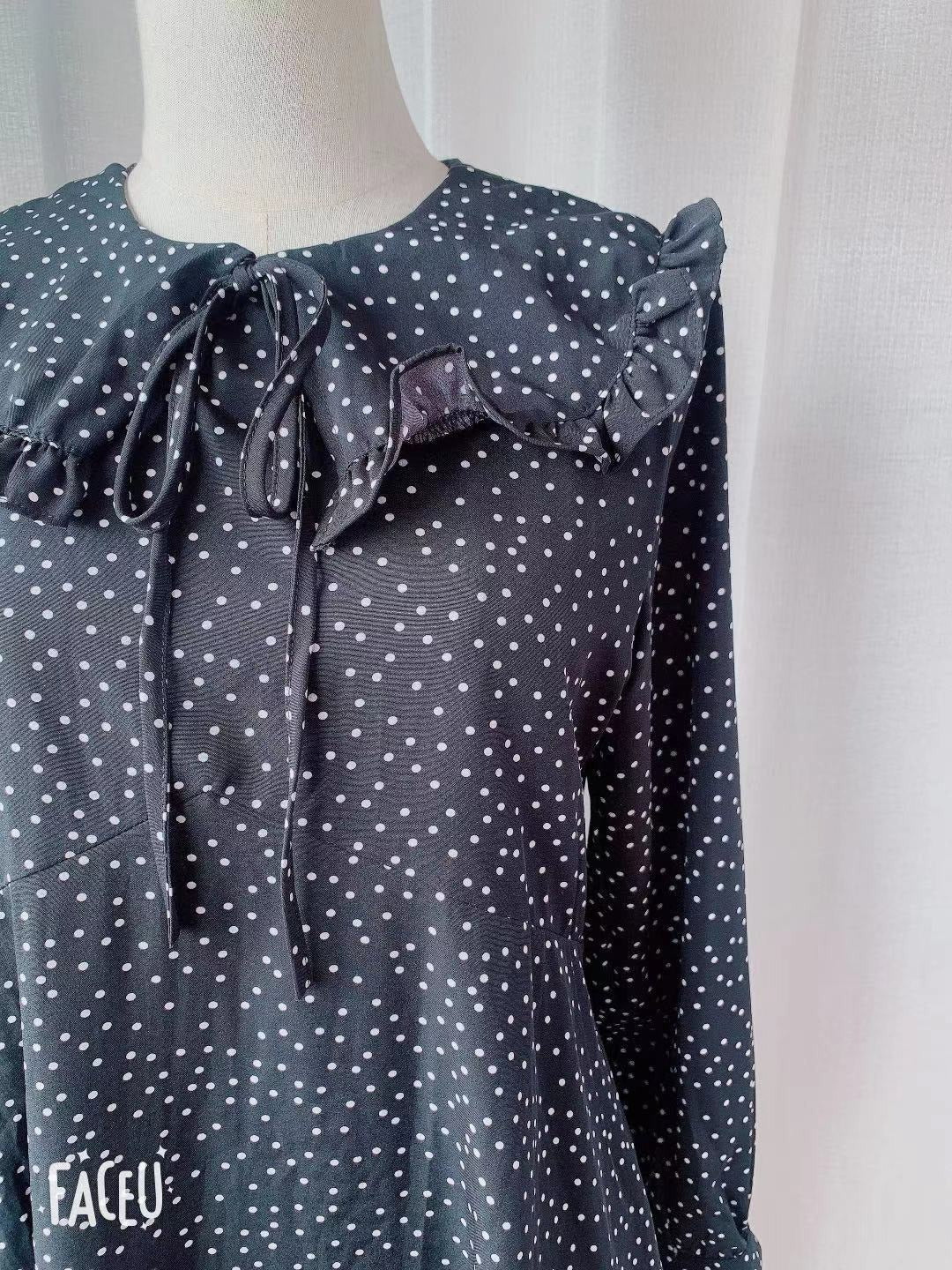 S-XL Plus Size gothic Vintage oversize long Sleeve dress