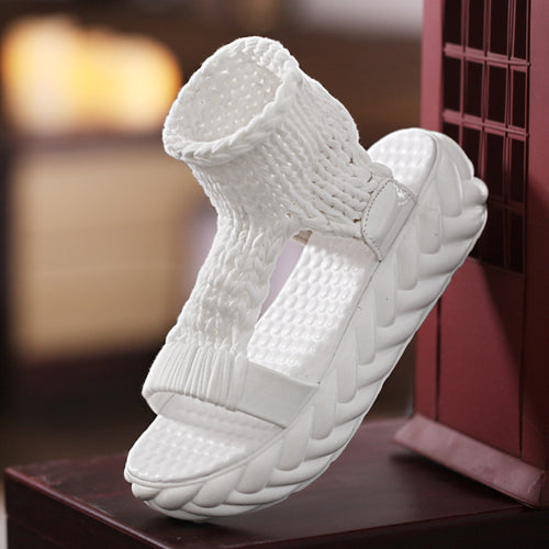 Load image into Gallery viewer, Summer Gladiator Flip Flop Sandals-women-wanahavit-688W white-6.5-wanahavit
