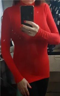 Spring Sexy Elastic Korean Style Skinny Slim Fit Long Sleeve Tops #2162