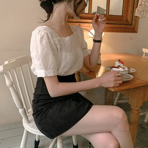 Load image into Gallery viewer, Two Piece Suit oversize Summer short sleeve Blouse
