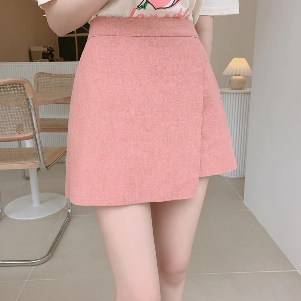 Two piece Suit Summer short sleeve Cotton Plus Size Mini Skirt + Tees