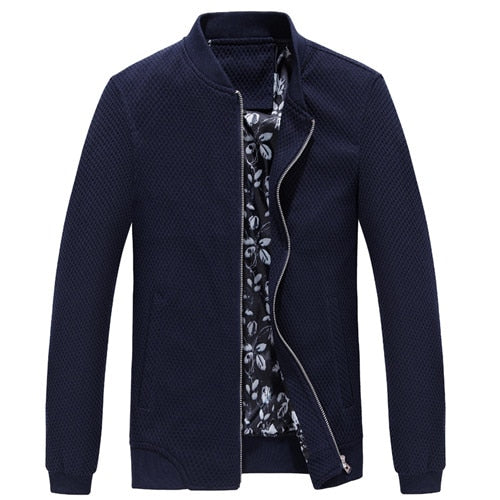 Autumn Classic Mandarin Collar Zipper Jacket-men-wanahavit-DarkBlue-M-wanahavit