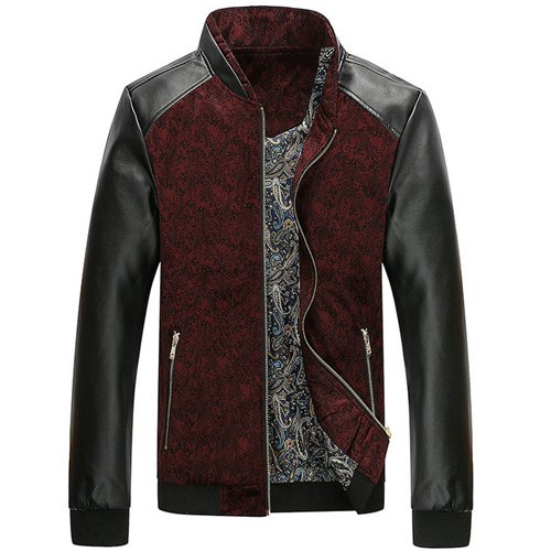 Load image into Gallery viewer, Biker Patchwork Leather Jacket-unisex-wanahavit-Red-M-wanahavit
