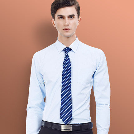 High Quality Solid Long Sleeve Shirt #103XX-men-wanahavit-white-S-wanahavit