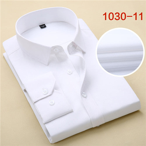 Load image into Gallery viewer, High Quality Solid Long Sleeve Shirt #103XX-men-wanahavit-white-S-wanahavit
