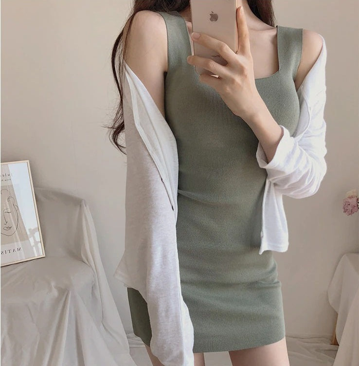 Knitted Long Slim Fit Elastic Bodycon Sexy Skinny Dress